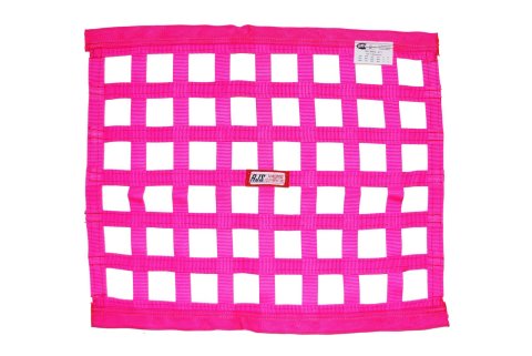 RJS Ribbon Window Safety Nets 10000410 Net, Ribbon, Rectangle, Nylon, Hot Pink, SFI 27.1, 24 in. Width, 18 in. Height, Each