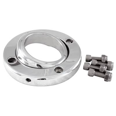 Borgeson Steering Column Solid Swivel Floor Mounts 909005 Mount, Aluminum, Natural, 2.25 in. Diameter, Each