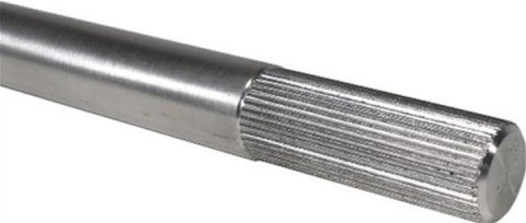 Borgeson Universal Steering Shafts 439212 Shaft, Aluminum, Natural, 36-spline Ends, 3/4 in. Diameter, 12 in. Length, Each