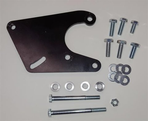 Borgeson Power Steering Pump Brackets 802414 Bracket, Saginaw P Series, Driver Side, Engine Block Mount, Steel, Black, Chrysler, Kit