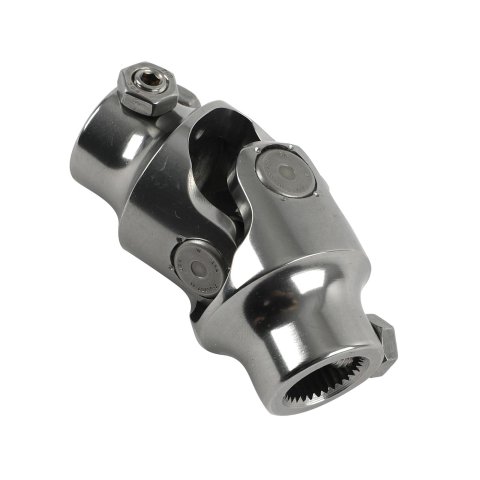 Borgeson Universal Steering U-Joints 124931 Joint, Stainless Steel, Polished, 3/4 in. DD, 3/4 in. 30-Spline, Each