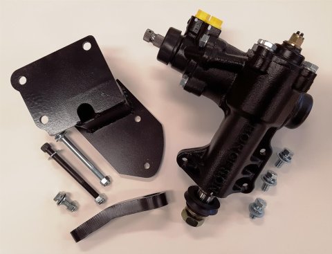 Borgeson Ford Car Power Steering Conversion Boxes 999062 Box, Conversion, Assist, Cast Iron, Black, 14:1 Ratio, Ford, Each