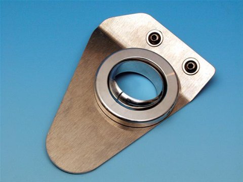 Borgeson Steering Column Solid Swivel Floor Mounts 909012 Mount, Aluminum, Polished, 2 in. Diameter, Each