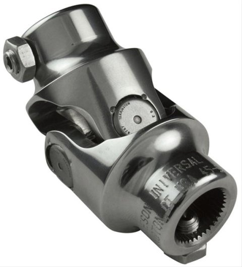 Borgeson Universal Steering U-Joints 125264 Joint, Stainless Steel, Polished, 1 in. DD, 3/4 in. Smooth Bore, Each