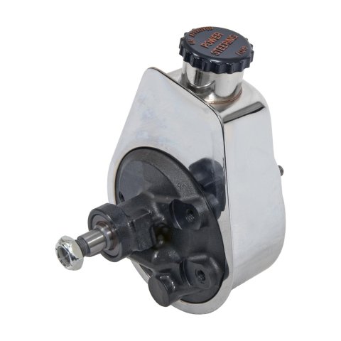 Borgeson Universal Self-Contained Saginaw GM Power Steering Pumps 800311 Pump, Saginaw, Chrome Reservoir, GM, 5/8-18 in. Inlet, 3/8-16 in. Mounting Holes, Keyed, Each