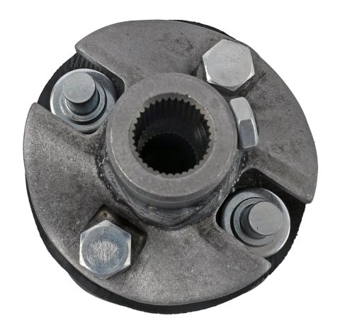 Borgeson Universal Steering Shaft Couplers 052534 Rag Joint, Steel, 11/16 in. 36-Spline, 3/4 in. 36-Spline, Each