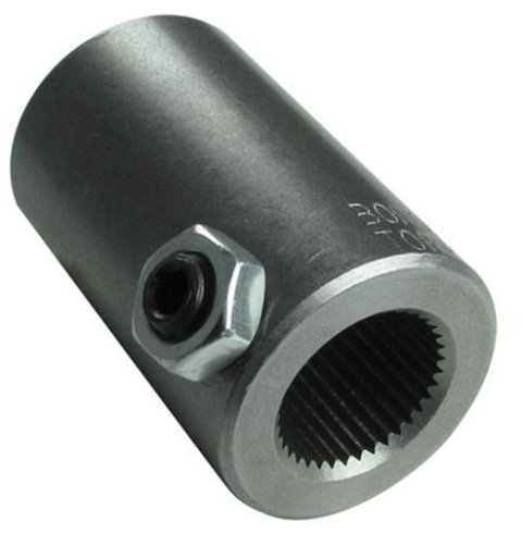 Borgeson Universal Steering U-Joints, Couplers and Rag Joints 313800 Coupler, Steel, 13/16-12 X 1" Smooth Bore
