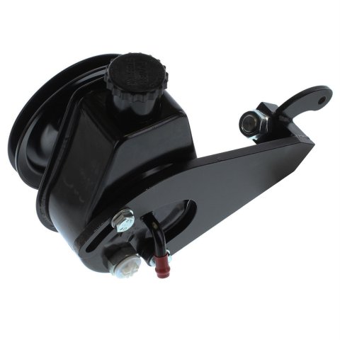 Borgeson Power Steering Pump Upgrade Kits 800335 Pump, Self-Contained, Saginaw, High-volume, Black, V-belt Pulley, Ford, 292, 312, Each