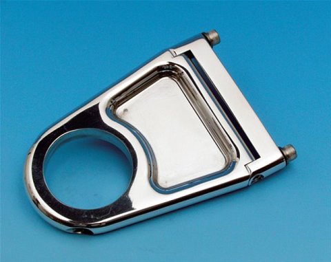 Borgeson Recessed-Style Column Drops 915206 Steering Mount, Aluminum, Polished, 2.00 in. Diameter, 6.0 in. Drop, Each