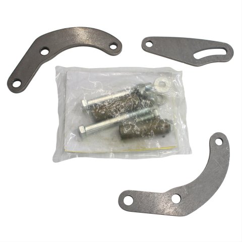 Borgeson Universal Power Steering Pump Brackets 802403 Bracket, Driver Side, Upper and Lower, Steel, Chevy, GMC, Big Block, Short, Kit