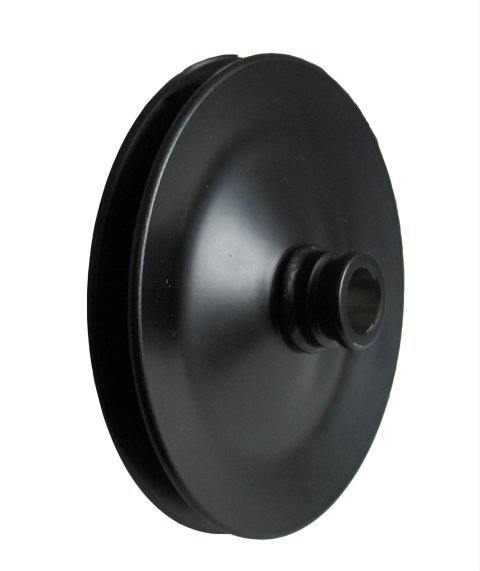 Borgeson Universal Power Steering Pulleys 801105 Pulley, Saginaw, V-belt Style, 1-groove, 0.750 in. Bore, Steel, Black, 5.50 in. O.D., Each