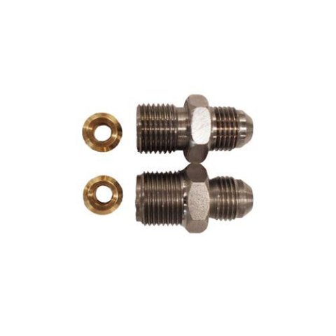Borgeson Power Steering Hose Adapters 925128 Fittings, GM O-ring/Inverted Flare Adapters, Straight, Steel, Natural, Pair