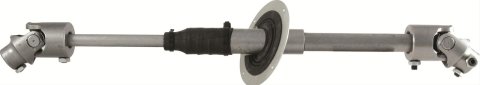 Borgeson Universal Telescoping Steering Shafts 000873 Shaft, Telescoping, Upper, Round Style, Steel, Natural, Jeep, Power Assist Type, Each