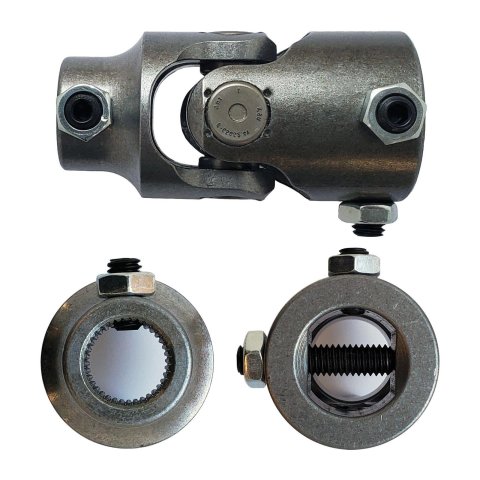 Borgeson Universal Steering U-Joints 013452 Joint, Steel, 3/4 in. 36-Spline, 1 in. DD, Each