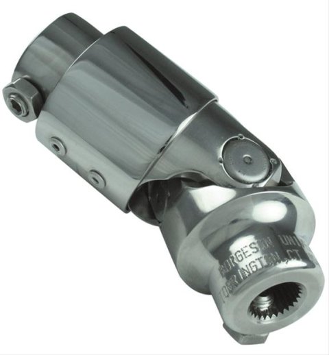 Borgeson Universal Steering U-Joints 163452 Joint, Stainless Steel, Polished, 3/4 in. 36-Spline, 1 in. DD, Each