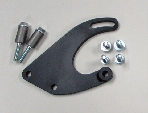 Borgeson Power Steering Pump Brackets 802412 Bracket, Saginaw P Series, Driver Side, Engine Block Mount, Steel, Black, Chrysler, Kit