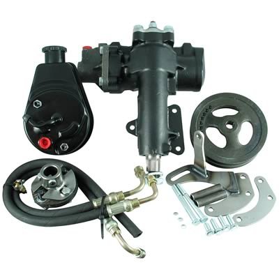 Borgeson Power Steering Conversion Kits 999017 Kit, Corvette, SBC, Short Water Pump, Manual Steering, Stock Column, Chevy, Kit