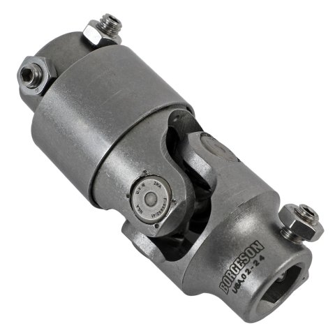 Borgeson Universal Steering U-Joints 154949 Joint, Vibration Damper, Stainless Steel, Natural, 3/4 in. DD, 3/4 in. DD, Each