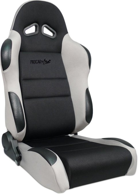 Procar Sportsman Racing Gray/black Velour Seat 80-1606-62R Seat, Series 1606, Lever Reclining, Passenger Side, Velour, Gray, Each