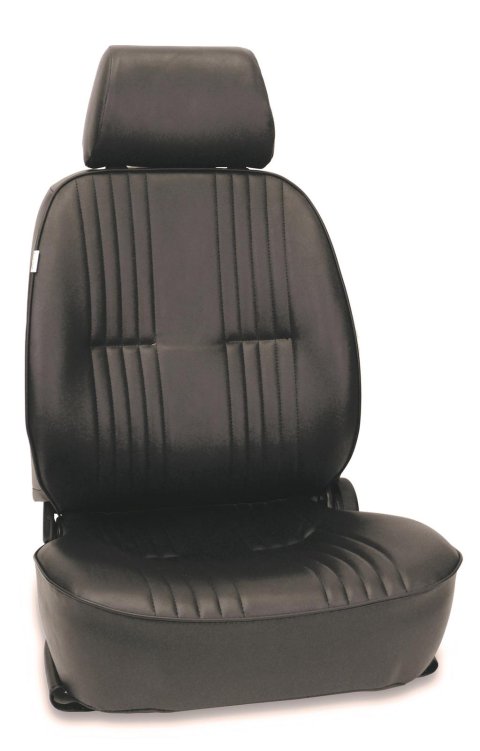 Procar Pro-90 Series 1300 Black Vinyl Seat 80-1300-51L Seat, 1300, Reclining Bucket, Driver Side, Black, Each