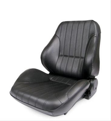 Procar Rally Lowback Series 1050 Black Vinyl Seat 80-1050-51L Seat, 1050, Lowback, Cover, Lever Recline, Each