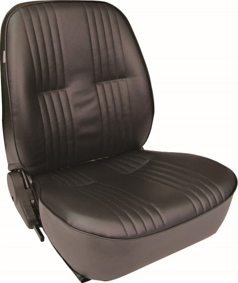 Procar Lowback Series 1400 Black Vinyl Seat 80-1400-51L Seat, Pro-90 1400, Reclining, Left Side, Vinyl, Black, Each