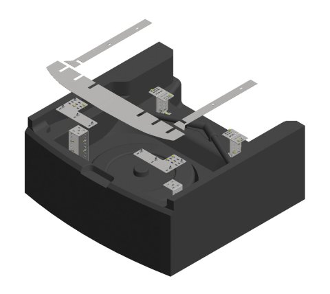 Tuffy Tactical Security Drawer Mounting Kits 302-01 Kit, Powdercoated, Black, Ford, Kit