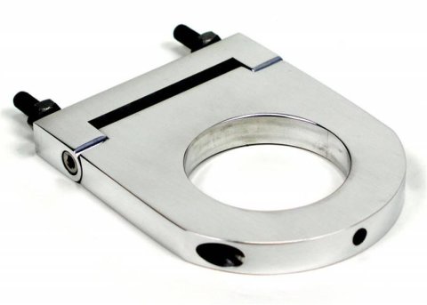ididit Steering Column Drop Mounts 2303370040 Mount, Aluminum, Polished, 2.25 in. Diameter, 3.5 in. Drop, Each