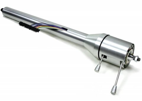 ididit Retrofit Floor Shift Steering Columns for 1966-1969 MUSTANG - 1070690030 Column, Retrofit, Tilt, Aluminum, Brushed, Shift, Ford, Each