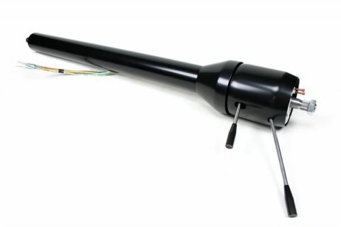 ididit Retrofit Floor Shift Steering Columns for 1965-1966 MUSTANG - 1120644051 Column, Tilt, Steel, Black Powdercoat, Ford, with Rack and Pinion, Each