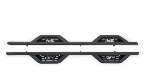 Body Armor 4x4 Ambush Series Side Steps FD-4200 Step Bars, Nerf Bars, Cab Length, Steel, Black, Powdercoated, 2 in. Drop Steps, Ford, Crew Cab, SuperCrew Cab, Pair