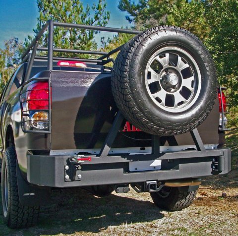 Body Armor 4x4 Rear Bumpers for 2007-2013 TUNDRA - TN-2961 Bumper, Rear, Fabricated, Steel, Black Textured Powdercoated, Toyota, Each