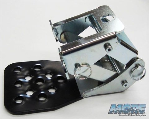 M.O.R.E. Hide-A-Steps TJSTB Side Step, Hide-A-Step, Retractable, Steel, Black Powdercoated, Lowers 11 in., Jeep, Each