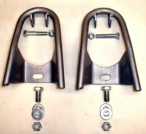 M.O.R.E. Long Travel Shock Mounts SH300 Mounts, Front Upper, Steel, Natural, Jeep, Pair