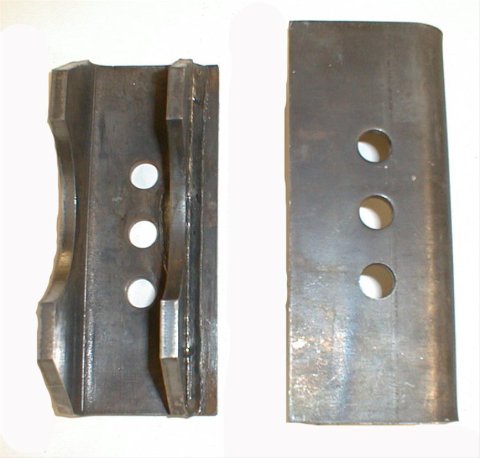 M.O.R.E. Leaf Spring Perches 98102 Mounts, Steel, 2.5 in. Wide, 7 in. Long, Dana 44, Jeep, Pair