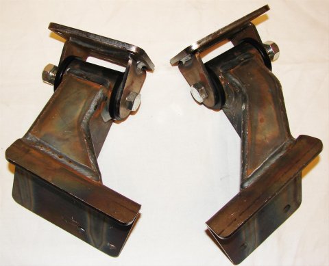 M.O.R.E. BombProof Motor Mounts JM200 Mounts, Complete Mount, Bolt-In, Steel, Natural, Polyurethane, Black, Chevy V8 into Jeep, Pair