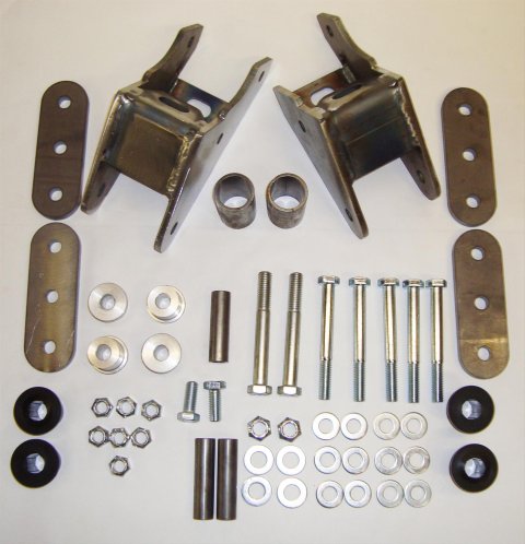 M.O.R.E. Leaf Spring Shackles and Hangers 8795-3NP Shackle Reversal Systems Jeep YJ Wrangler 87-95
