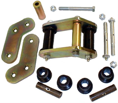 M.O.R.E. Boomerang Shackles LS9081HD Shackles, Boomerang, 2.50 in. Spring Width, Jeep, Pair