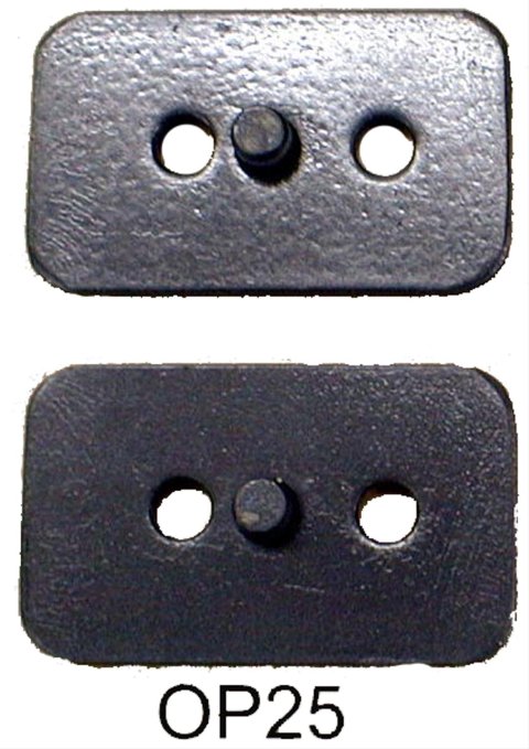 M.O.R.E. Leaf Spring Mounts OP25 Mounts, 2.5 in. Width, Offset Design, Steel, Black, Jeep, Pair