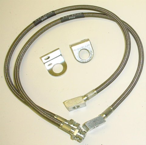 M.O.R.E DOT Stainless Steel Braided Brake Lines SBL24R Line, Individual, Steel, 24 in. Length, Rear, Jeep, Each