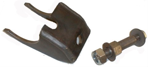 M.O.R.E. Shock Mounts 98201 Mount, Rear Lower, Raised, Steel, Natural, Each