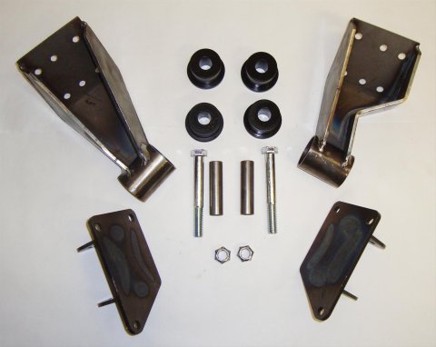 M.O.R.E. BombProof Motor Mounts JM301 Mounts, Steel, Natural, Bomb-Proof Complete Mounts, Jeep, 5.0L, 304, Kit