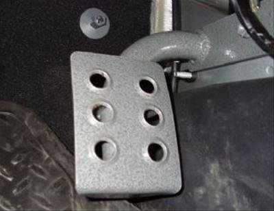 M.O.R.E. Dead Pedals DP0709PS Footrest Pedal, Steel, Black, Jeep, Passenger Side Mount, Each