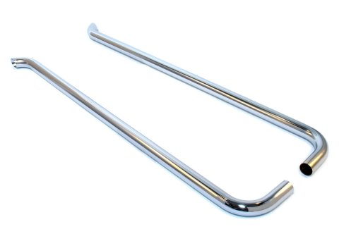 Patriot Side Exhaust H1260 Exhaust, Pipe, Slant-Style Lake, Steel, Chrome, 2 in. Diameter Inlet/Outlet, 60 in. Long, Kit