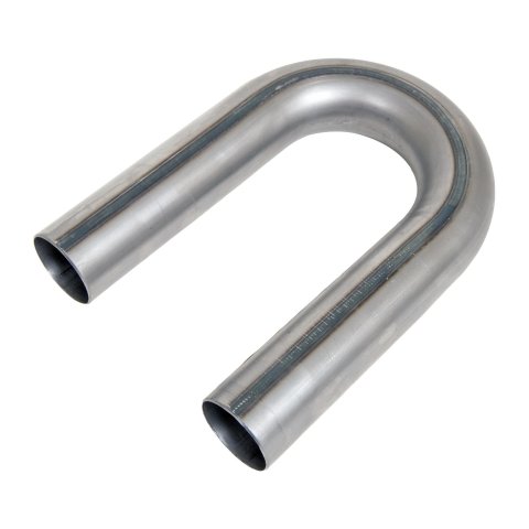 Patriot 180 Degree Bends 1.75 Inch Steel Exhaust Pipe H7023 Tubing, Degree, Mandrel U-Bend, 1 3/4 in. Diameter, 2.5 in. Radius, 18-Gauge, Steel, Each