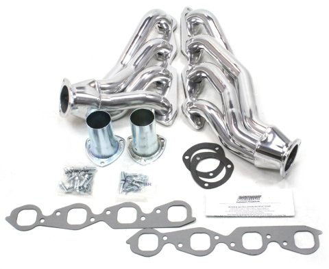 Patriot Clippster Headers H8013-1 Headers, Clippster, Mid-Length, Steel, Ceramic Coated, 1 7/8 in. O.D. Tube Size, 3 in. Collector, Chevy, Big Block, Pair