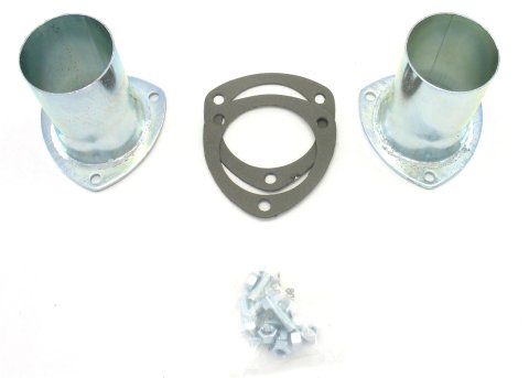 Patriot Collector Reducers with 3 Inch Outlet H7245 Header Reducers, Steel, Zinc Plated, 3-Bolt, 3.50 in. Diameter, Composite Gaskets, Pair