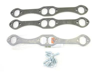 Patriot Header Flange Kits H7863 Flanges, No Stubs, Steel, 0.375 in. Thick, 1.625 in. Oval Port, Gaskets, Bolts, Pair
