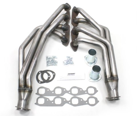 Patriot Tri-5 Headers H8023 Headers, Tri-5, Engine Swap, Long Tube, Steel, Natural, Chevy, 396, 402, 427, 454, Pair