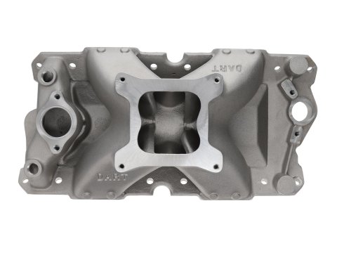 Dart Single Plane Intake Manifolds 42411000 Manifold, Plane, Aluminum, Natural, Square Bore Flange, Chevy, Small Block, Each